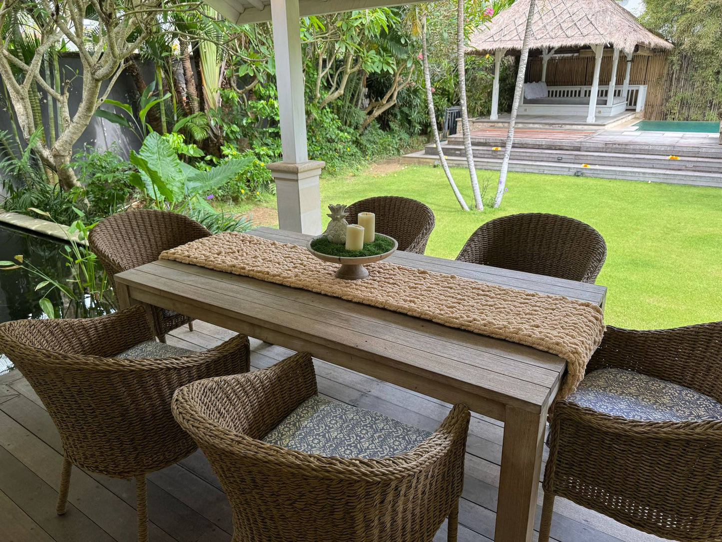 Table runner - Tan Herringbone