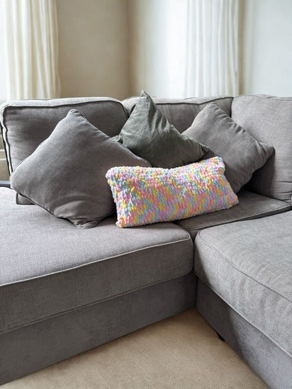 Rectangle Pillow - Pink Rainbow