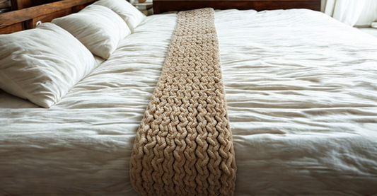 Table runner - Tan Herringbone